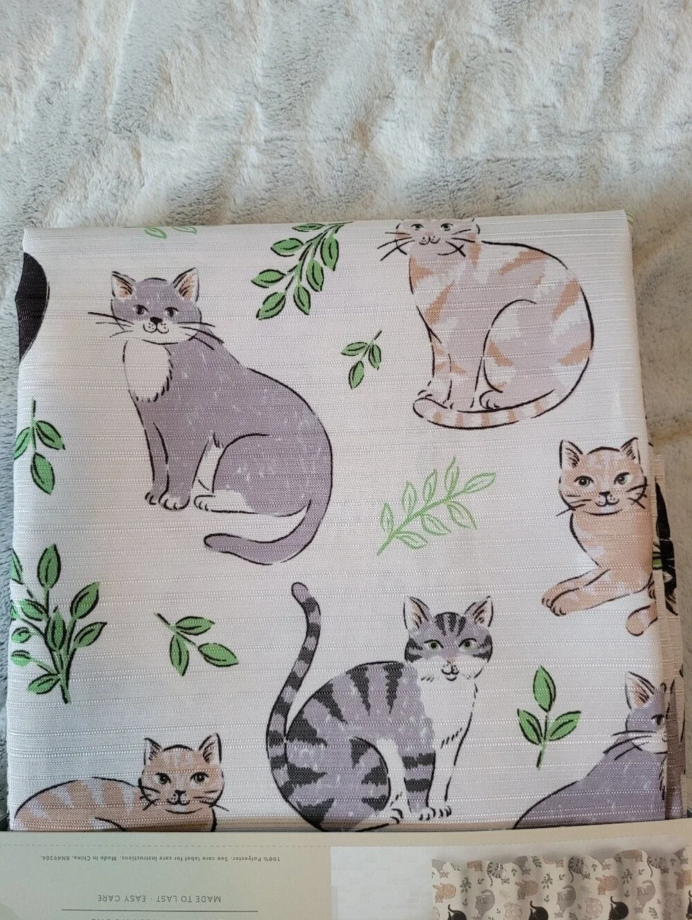 Cat Kitten Kitty 13 Piece Fabric Standard 72 X 72 Shower Curtain & Hooks Meow